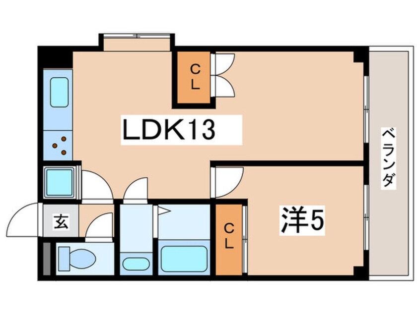 間取図 エール阿倍野元町