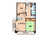 シャト－長洲 2LDKの間取り