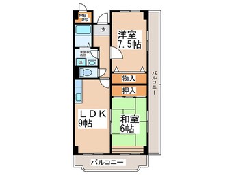 間取図 メゾンスリ－ゼ