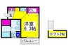エヌエムユイット 1Rの間取り