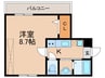 アークリード石山寺 1Kの間取り