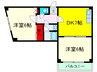 ハイネス磯路 2DKの間取り