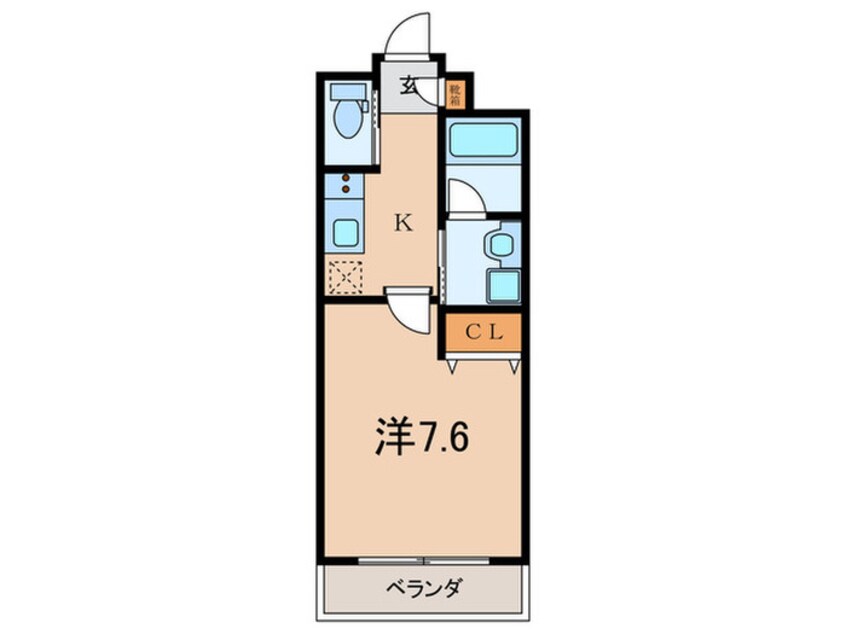 間取図 ﾍﾞﾗｼﾞｵ京都西院ｳｴｽﾄｼﾃｨ(106)