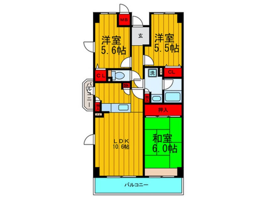 間取図 レクシア忍ヶ丘