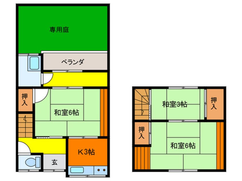 間取図 今北テラスハウス南(2号)