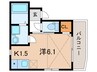 KARIN長楽町 1Kの間取り