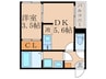 ブライト伏見 1DKの間取り