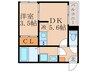 ブライト伏見 1DKの間取り