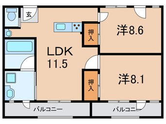 間取図 ジョイマンション雲雀ヶ丘