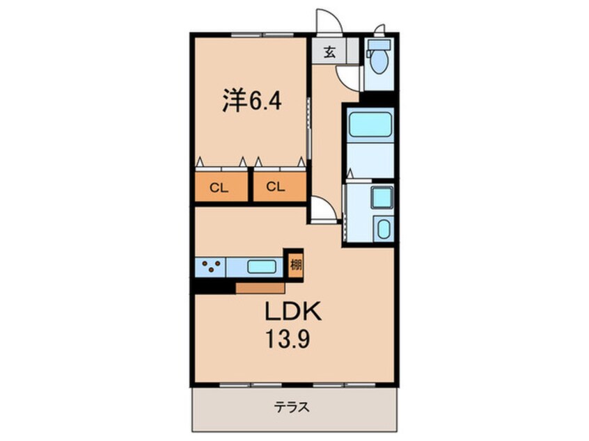 間取図 シャ－メゾン清水Ｂ棟