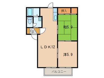 間取図 ラ・フォーレ河原