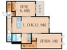 LaTour桃山 2LDKの間取り