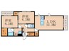 LaTour桃山 2LDKの間取り
