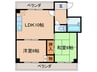 ハイツ三喜屋 2LDKの間取り