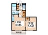 サンライズ岸里 1LDKの間取り