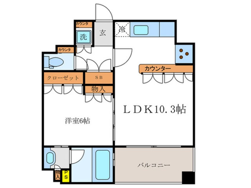 間取図 リ－ガル京都御所東(405)