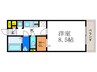エトワールシャトレⅡ 1Kの間取り