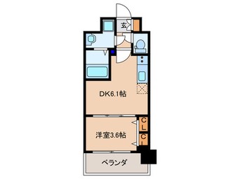 間取図 ﾌﾟﾚｻﾝｽ天神橋筋六丁目ｳﾞｫﾜｰﾙ