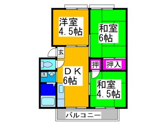 間取図 サンシティ新長曽根