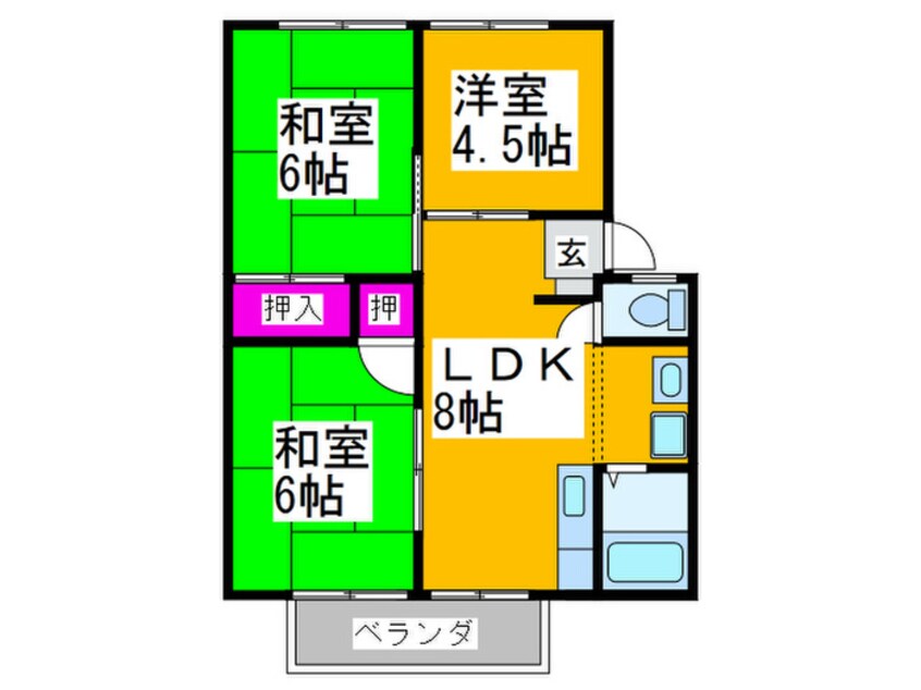 間取図 サンシティ新長曽根