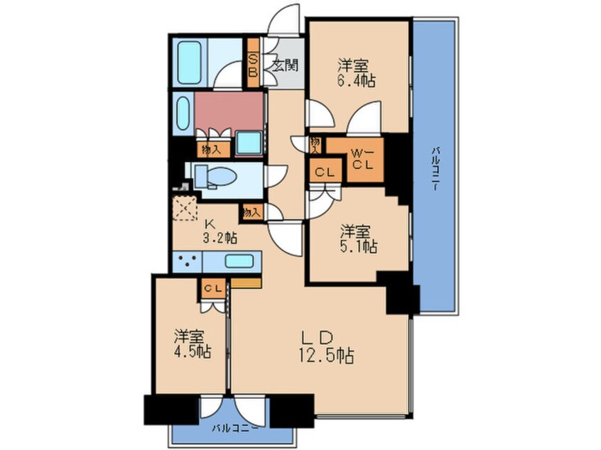 間取図 ジオタワー南森町(908)