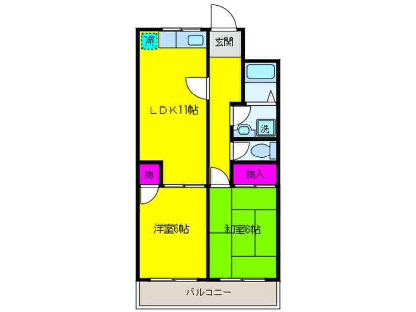 間取図 サンデュー和泉砂川