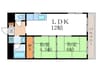 シャトー高野 2LDKの間取り