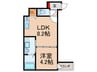 Ｆ　ａｓｅｃｉａ　Ｋａｔａｎｏ 1LDKの間取り
