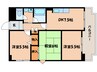 パークコート大津 3DKの間取り