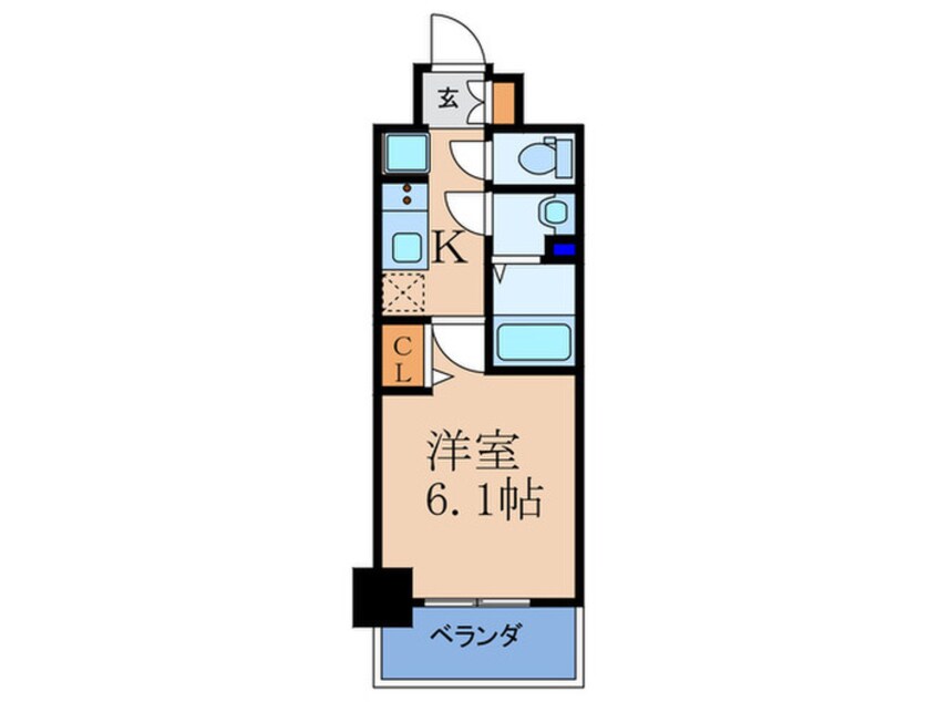 間取図 ﾌﾟﾚｻﾝｽ天神橋筋六丁目ｳﾞｫﾜｰﾙ