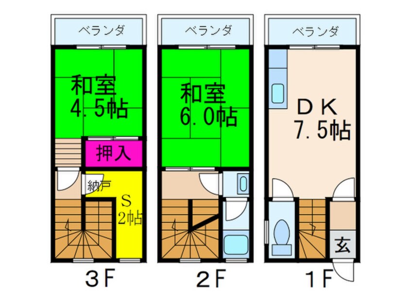 間取図 馬場貸家