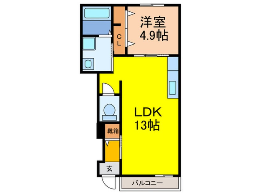 間取図 フォンテーヌ逆瀬川