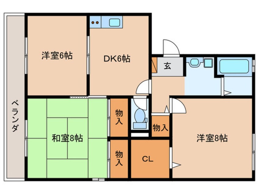 間取図 ヴィラ京田辺