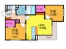 アーバンクロス 2LDKの間取り