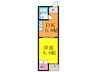 アクティ－香露園 1DKの間取り
