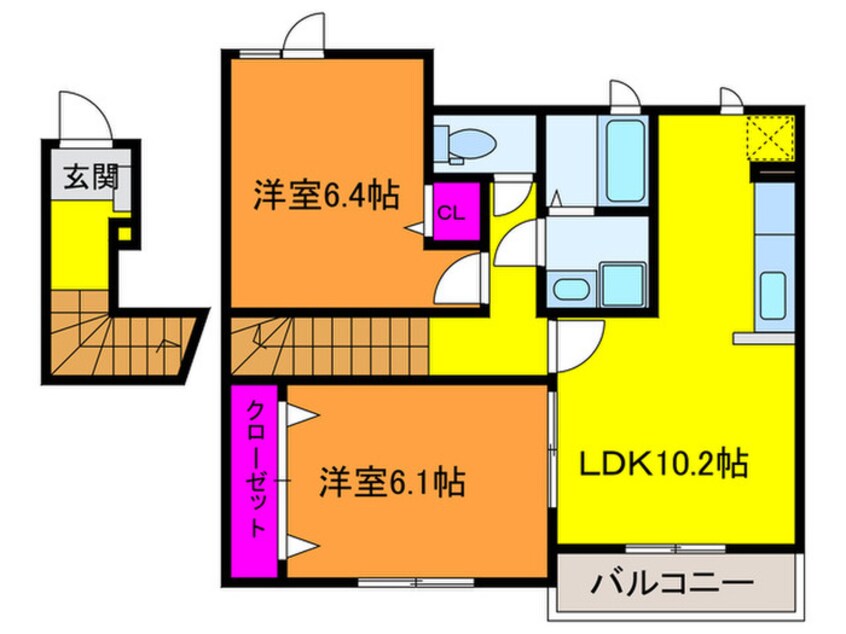 間取図 カルム・コリ－ヌ