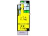 Residence Tresor Dieu 1LDKの間取り
