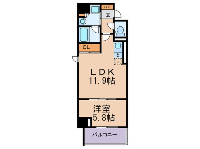 間取図 Residence Tresor Dieu