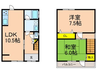 間取図 南楠葉借家