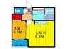 フェリーチェ神崎川 1LDKの間取り