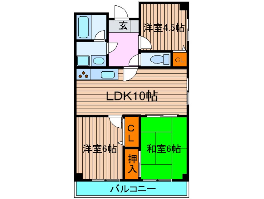 間取図 ドエル北堀江