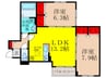 ちさと　Ⅷ 2LDKの間取り