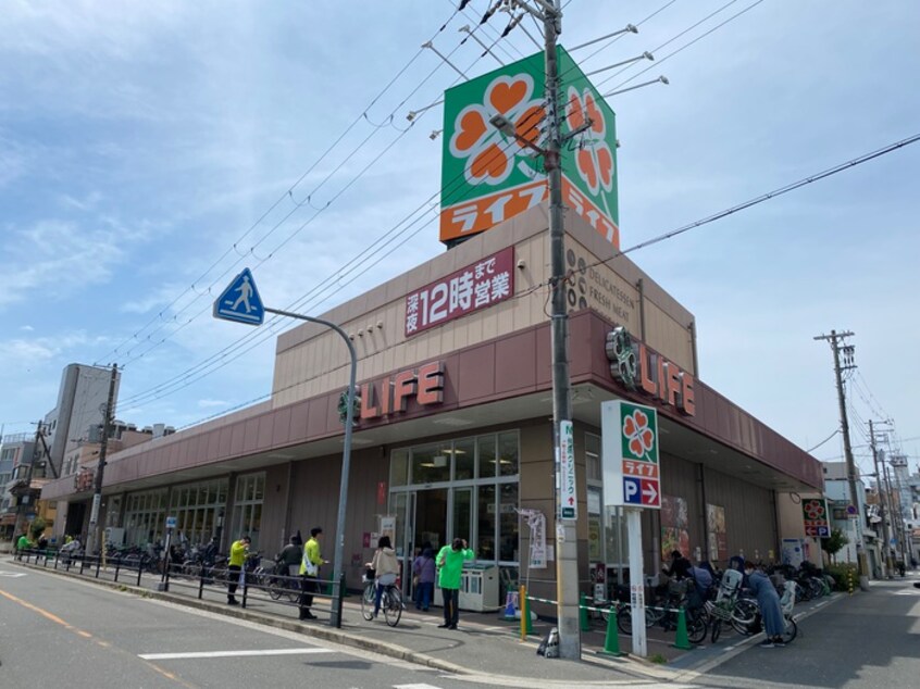 ライフ西田辺店(スーパー)まで950m ビ－バ－ハイツ桃ケ池Ⅰ