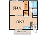 メゾンＫＳ 1DKの間取り