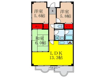 間取図 サンヒルズ上山手