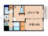 ア・レーズⅠ番館 1LDKの間取り