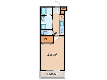 間取図 プルメリア阪大前