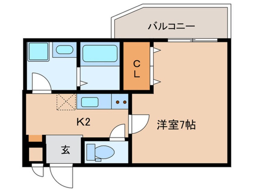 間取図 プルメリア阪大前