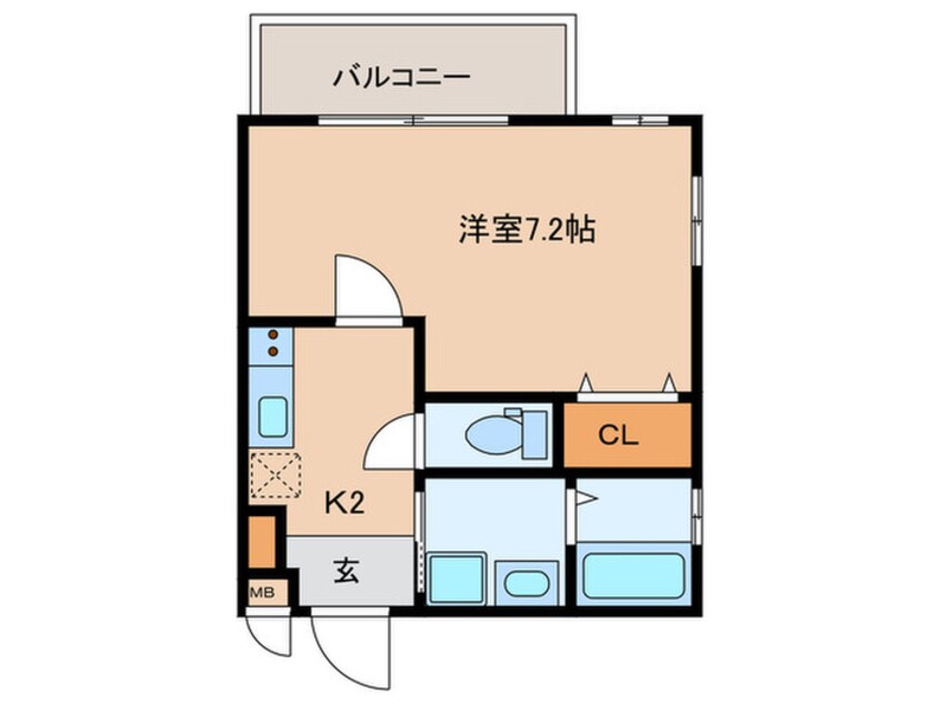 間取図 プルメリア阪大前