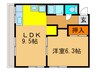愛名マンション 1LDKの間取り